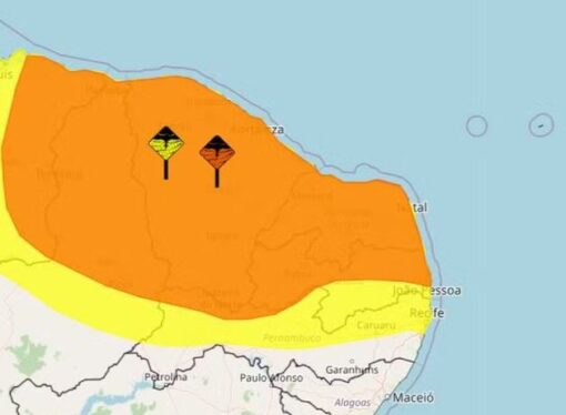 Inmet emite dois alertas de chuvas intensas para todo o Rio Grande do Norte